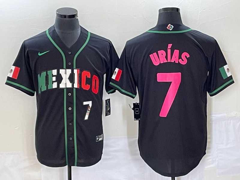 Men's Mexico Baseball #7 Julio Urias Number 2023 Black World Baseball Classic Stitched Jersey,We sell and wholesale Men's Mexico Baseball #7 Julio Urias Number 2023 Black World Baseball Classic Stitched Jersey on line form chian!
